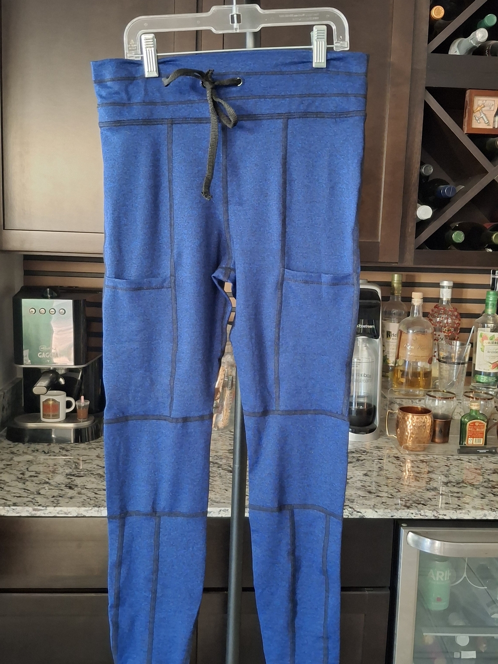 NWOT! Women's Sm "Salty Honey" High Waist Drawstring Soft Leggings Big Pockets